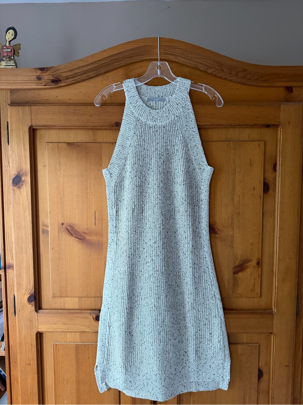 Tart Speckled Light Gray Knit Midi Dress Size Large
